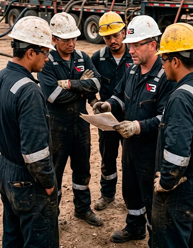 Pre-job safety meeting before the coiled tubing job