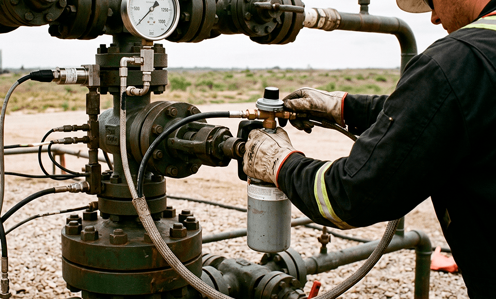 Remote fire and wellhead pressure test
