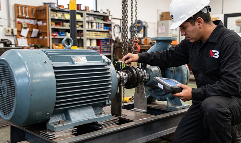 Laser motor-pump alignment — VB Oil & Gas Energy